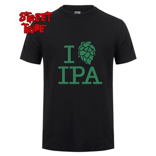 เสื้อยืดครอปเสื้อยืดคอกลม ผ้าฝ้าย พิมพ์ลาย I LOVE IPA แฟชั่นฤดูร้อน สําหรับผู้ชายS-5XL