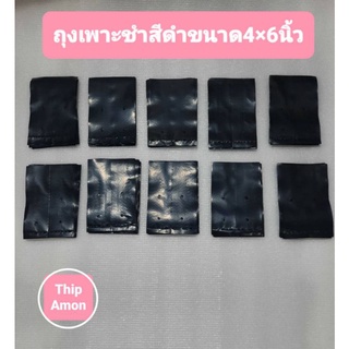 ถุงเพาะชำสีดำขนาด 4×6 จำนวน 100 ใบ