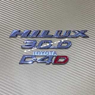 โลโก้ Hilux 3.0D D4D ติดข้างรถ Toyota ราคาต่อชิ้น