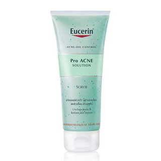 ﻿Eucerin Pro ACNE Solution Scrub ยูเซอรีน โซลูชั่น สครับ ทำความสะอาดผิวหน้าเพื่อลดปัญหาสิว 100ml.