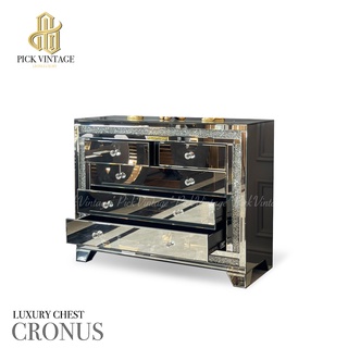 CRONUS LUXURY CHEST ตู้ลิ้นชักกระจก 5ลิ้นชัก รุ่น โครนัส