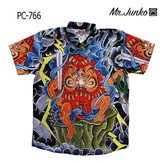 ⚡ ส่งฟรี⚡เสื้อเชิ้ต งานต่อลาย Mr-Junko ผ้าซาติน นิ่มใส่สบายไม่ร้อน PC-766