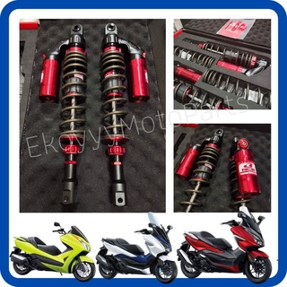 โช้คหลัง RacingBoy(เรซซิ่งบอย)  FORZA 300,350 ยาว 430 mm RCB VD-SERIES ตัวท็อป ปรับ3จุด (สีแดง)