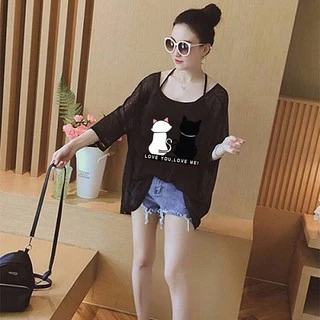 (ชุดเซต มีชั้นใน) เสื้อสาวอวบ ไซส์ใหญ่ คอวีแขนสั้น เสื้อกล้ามและเสื้อสายเดี่ยว แฟชั่นผู้หญิงสไตล์เกาหลี รุ่น-117