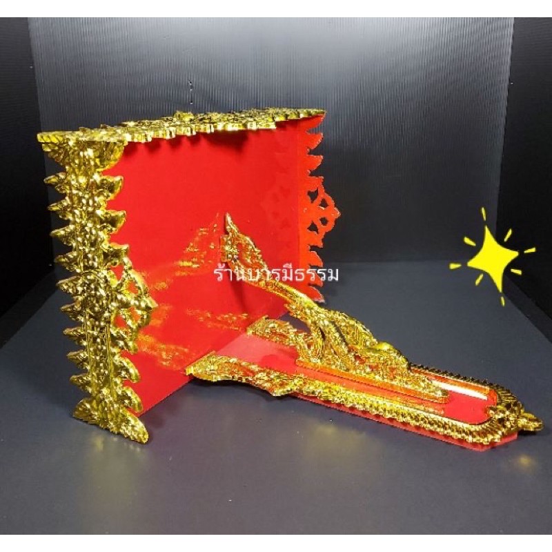 หิ้งพระ หิ้งพระติดผนัง หิ้งไอ้ไข่ ลายไทย ขนาด 9 นิ้ว สีแดงทอง  เกรด A ราคาโรงงาน สินค้าขายดี ราคา ถูกที่สุด ดีลบีเคเค แกลเลอรีภาพที่ 5