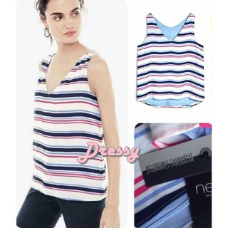 Ne.... Stripe Sleeveles Tops