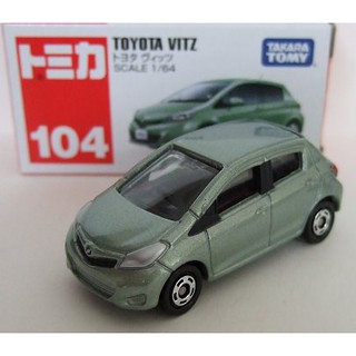 รถเหล็ก โมเดลรถ Tomica No.104 Toyota VITZ