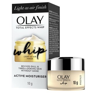 Olay โอเลย์ โททัล เอฟเฟ็คส์ วิป ครีมบำรุงผิวเนื้อเบา สูตรป้องกันริ้วรอย 10กรัม p&amp;g (บำรุงผิวหน้า)