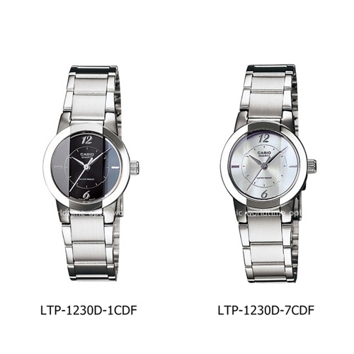 Casio นาฬิกาข้อมือผู้หญิง  สายสเตนเลส รุ่น LTP-1230D,LTP-1230D-1C,LTP-1230D-7C,LTP-1230D-1CDF,LTP-1230D-7CDF