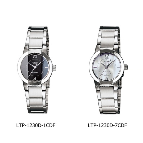 Casio นาฬิกาข้อมือผู้หญิง สายสเตนเลส รุ่น LTP-1230D,LTP-1230D-1C,LTP-1230D-7C