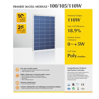 แผงโซล่าเซลล์ 100W Poly Solarshop ***รบกวนสั่ง คำสั่งซื้อละ 2 แผง ขอบคุณค่ะ***