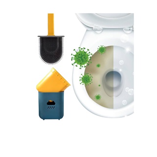 แปรงขัดห้องน้ำซิลิโคน มีตัวติดแขวนผนัง ครบเซ็ท แปรงขัดส้วม พื้น ผนัง แปรงทำความสะอาดห้องน้ำ แปรงล้างห้องน้ำ