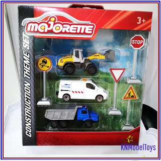 **ส่งฟรี**โมเดลรถ รถเหล็ก รถเหล็กของเล่น Majorette - Construction Theme Set รถก่อสร้าง