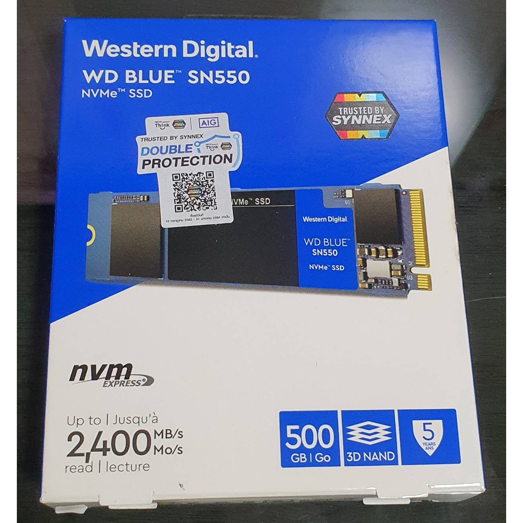 WD Model Blue SN550 NVMe SSD ความจุ 500GB มือสองอายุ 6 เดือน