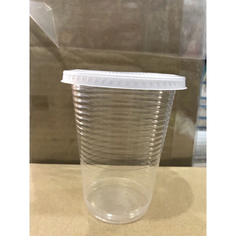 ถ้วย PP 12oz/ 16oz พร้อมฝาแบน