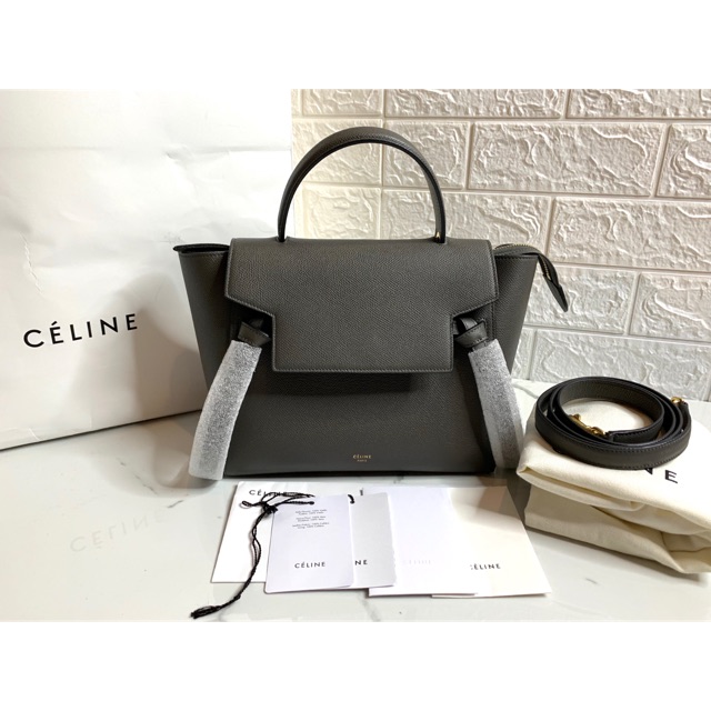 Used like new celine micro belt bag dark grey 2019