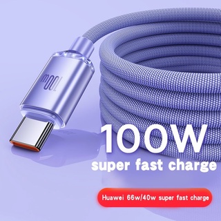 สายชาร์จ USB Type C 66W USB-C 6A PD ชาร์จเร็ว สําหรับ Huawei USB C