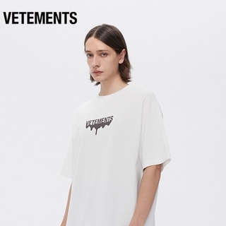 Vetements เสื้อยืดแขนสั้นลําลอง ทรงหลวม แฟชั่นฤดูร้อน สําหรับผู้ชาย และผู้หญิง