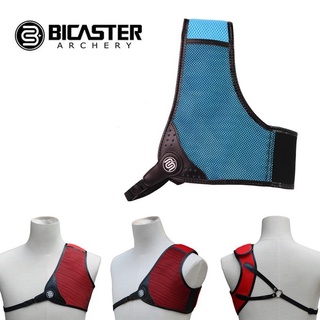 Bicaster แผ่นหนังป้องกันหน้าอก ปรับได้ 3 ชั้น และผ้าทนทาน สําหรับธนูโค้งแบบดั้งเดิม