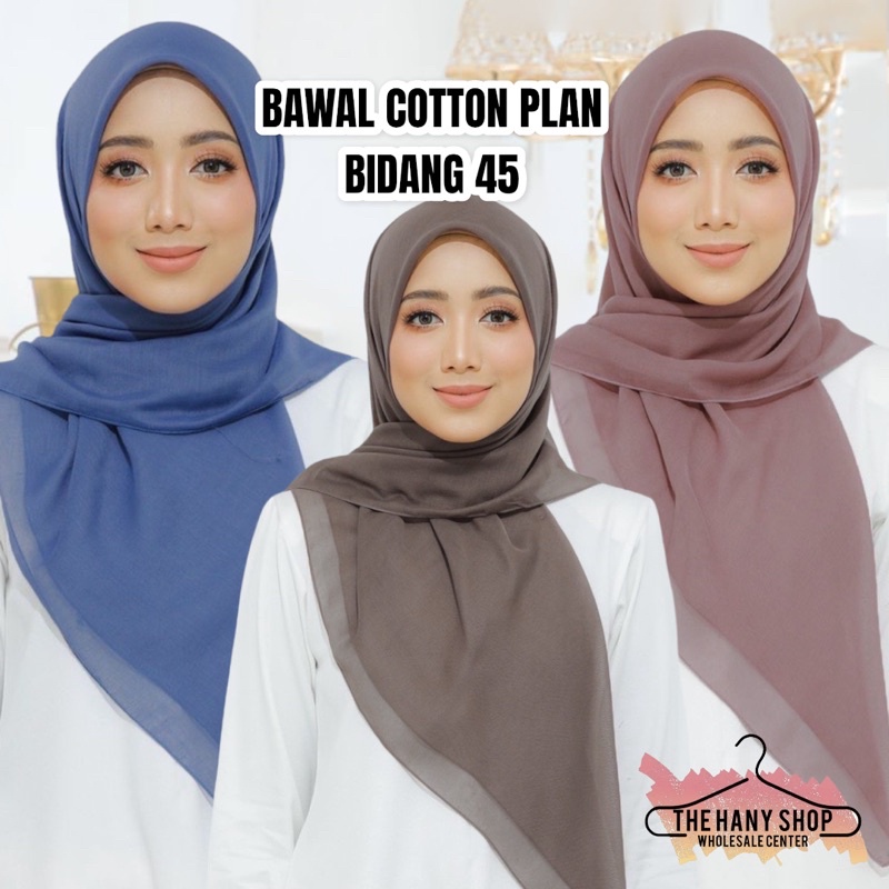 Tudung Bawal Cotton Field 45 / Cotton / Tudung Bawal / Tudung / Tudung