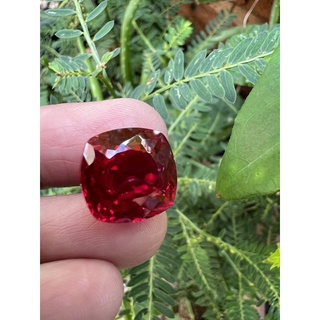 Lab Ruby cushion 14x14mm 1 pieces 18 carats