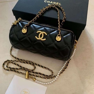 ส่งฟรี🔥 กระเป๋าสะพาย Chanel พรีเมี่ยมกิ๊ฟแทเ สีดำ อะไหล่ทอง สวยหรู ผู้หญิง กระเป๋าถือ