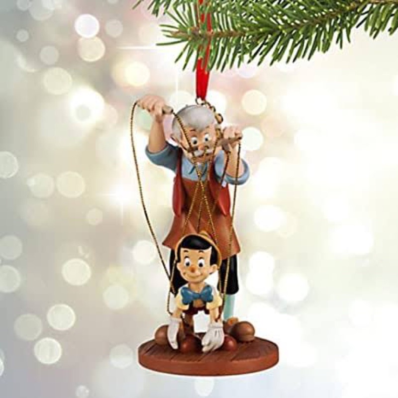 GEPPETTO & PINOCCHIO with Puppet Strings - DISNEY SKETCHBOOK ORNAMENT 2015 💯 ของแท้จาก Disney Store