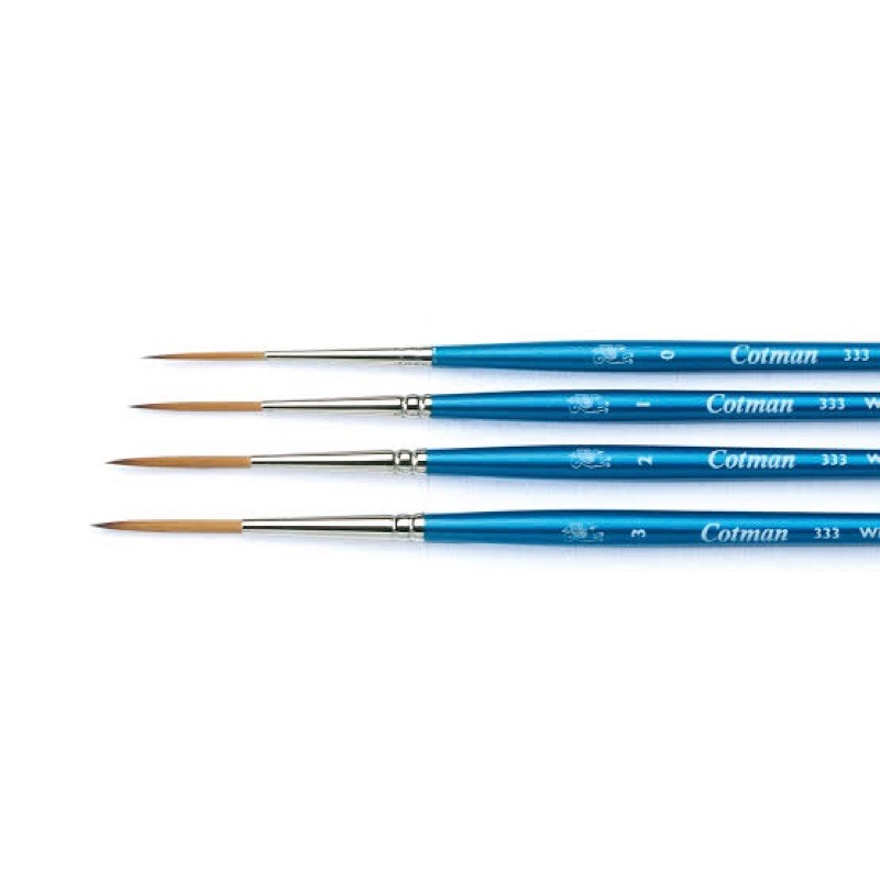 Winsor & newton cotman watercolour short handle round brush series 333 I พู่กันสีน้ำคอทแมนซีรี่ส์ 333 ชนิดด้ามสั้นหัวกลม
