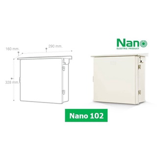 ตู้พลาสติกกันน้ำ Nano.102 ขนาด 6*13*11.5 สีขาว