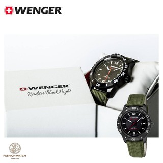 Wenger นาฬิกาข้อมือ นาฬิกาแบรนด์เนม มือ 1 ของแท้100% รุ่น Roadster Black Night  นำเข้าจากต่างประเทศ