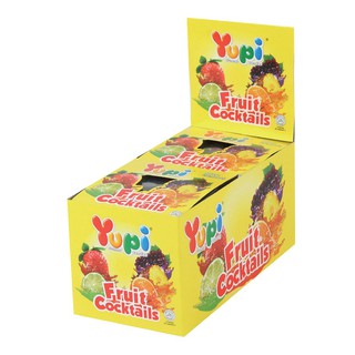 ยูปี้ กัมมี่ รสฟรุ๊ตคอกเทล 15 กรัม x 12 ชิ้น Yummy Gummy Fruit Cocktail Flavor 15 grams x 12 pieces