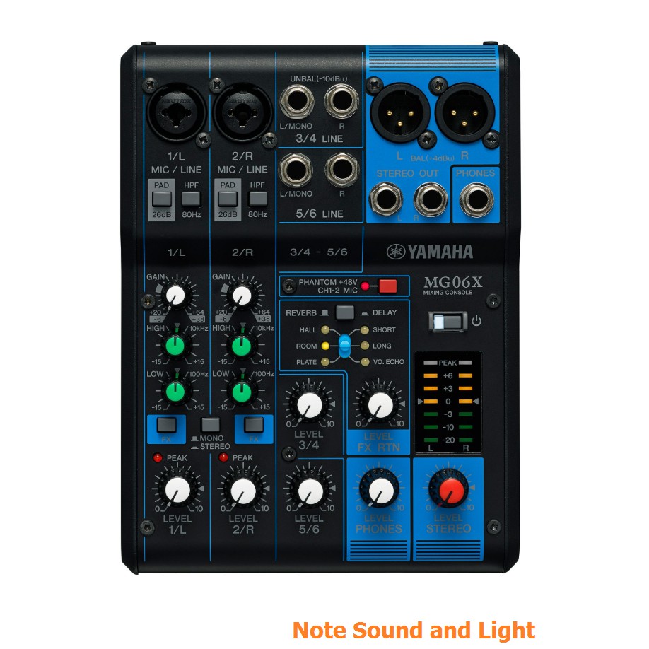 MG06X Yamaha Mixer  6 ช่อง + เอฟเฟคแต่งเสียงร้อง