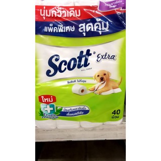 สก๊อตต์ เอ็กซ์ตร้า กระดาษชำระ ความยาวพิเศษ x 40 ม้วน Scott Extra Toilet Paper Extra Length x 40 Rolls