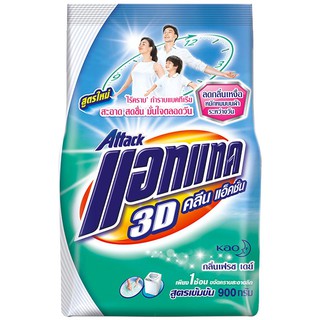 🔥สินค้าขายดี!! แอทแทค 3D ผงซักฟอก คลีนแอทคชั่น 850 ก. Attack 3D Clean Action Powder Detergent 850 g.