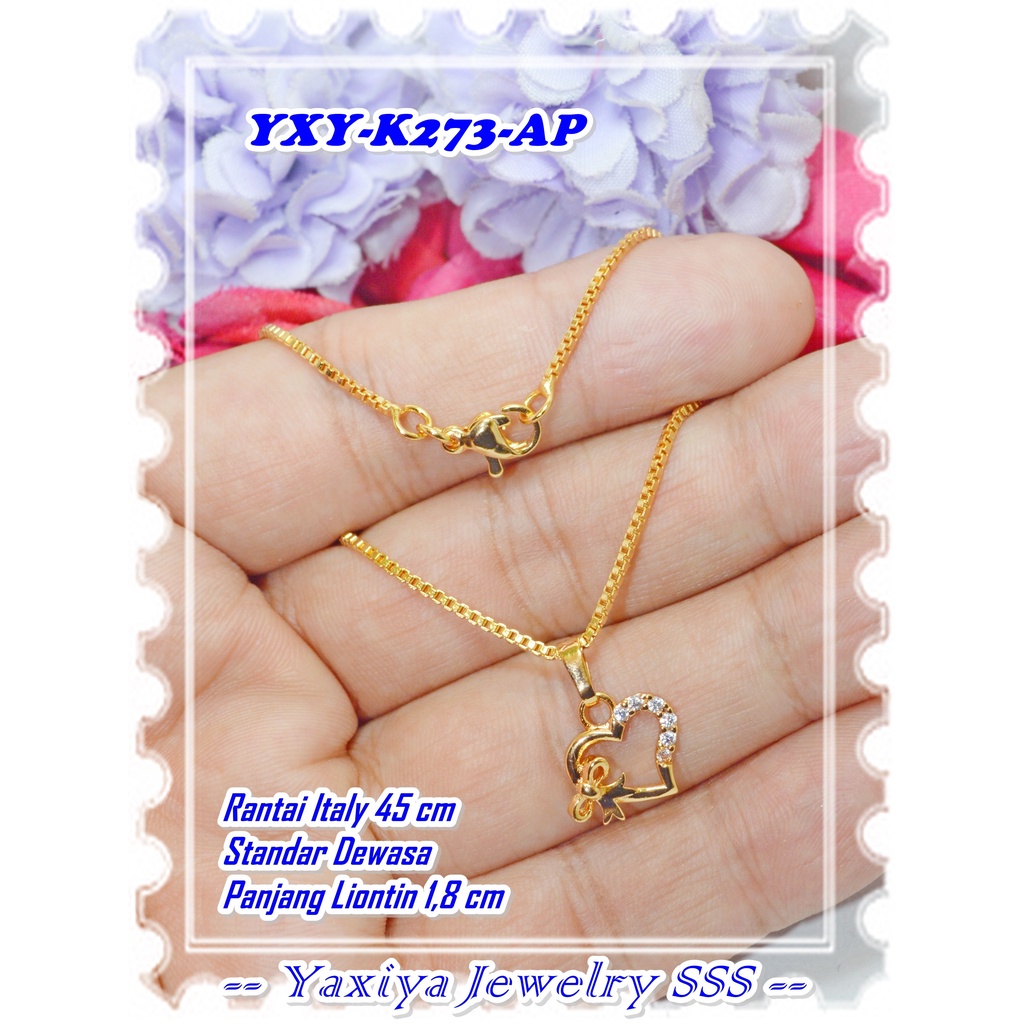 Original Yaxiya ยี่ห้อ 18K Gold Plated สร้อยคอ YXY-K273-AP Love Gold