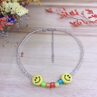 Choker โชคเกอร์ smiley😊😉😃✨สร้อยยิ้ม❤️ สร้อยคอดาราใส่ งานแบรนด์ สร้อยมุก สร้อยหอย