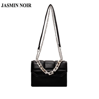 Jasmin NOIR กระเป๋าสะพายข้าง ลายสก๊อต แต่งสายโซ่ สําหรับผู้หญิง