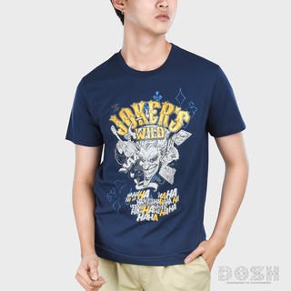 DOSH:MENST-SHIRTเสื้อยืด คอกลม แขนสั้นผู้ชาย สีกรม ลิขสิทธิ์พิมพ์ลาย รุ่นEBMT5027-BU