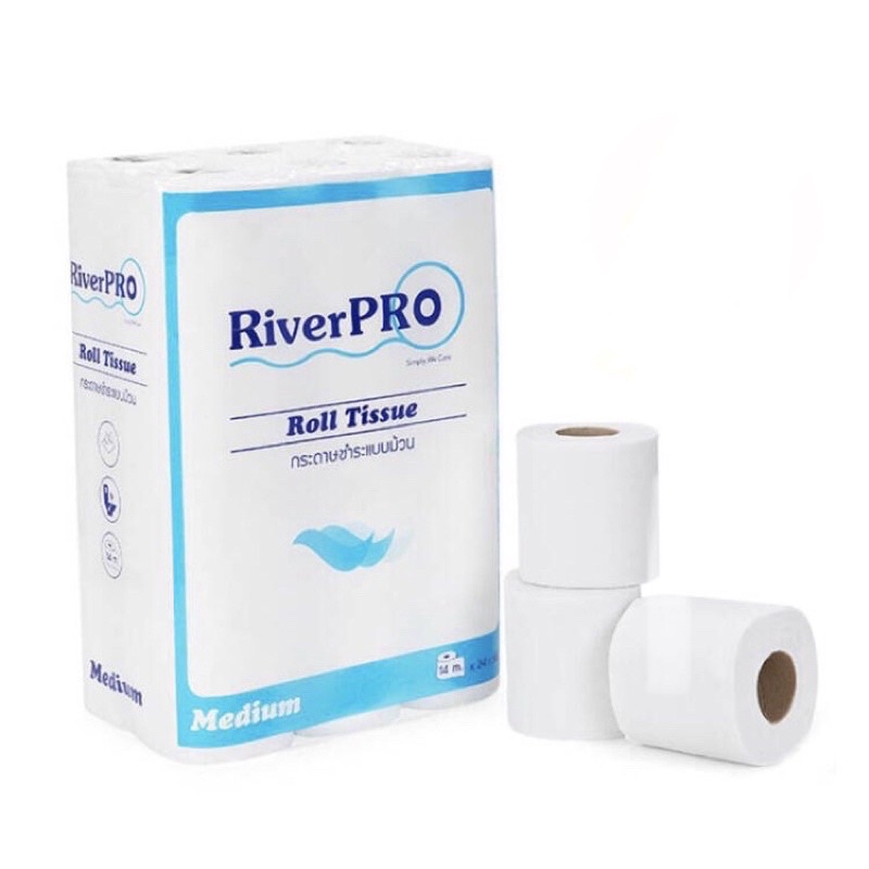 ✨ขายโล๊ะพร้อมส่ง✨ กระดาษชำระ 🧻 ทิชชู ริเวอร์โปร River Pro ยาว 14ม. 24ม้วน/แพค