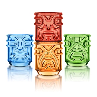 Final Touch Tiki Tumblers Coloured ชุดแก้วทัมเบลอร์สไตล์ Tiki รุ่น TK5302