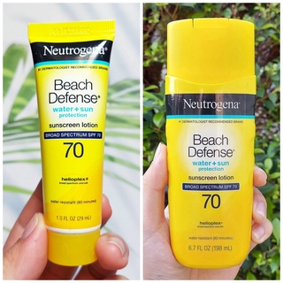 65% OFF ราคา Sale!! EXP: 08/2022 (Neutrogena®) Water + Sun Sunscreen Lotion SPF 70 นูโทรจีนา โลชั่นกันแดด กันน้ำ