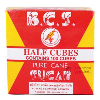 น้ำตาลก้อน ตรานก บีซีเอส ขนาด 300 กรัม ยกแพ็ค 6กล่อง น้ำตาลปอนด์ Pure Cane Sugar Half Cubes