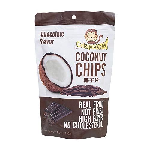 [พร้อมส่ง] มะพร้าวอบกรอบ มะพร้าวอบแห้ง มะพร้าวแก้ว มะพร้าวกรอบ Crispconut Coconut chips (รสช็อกโกแลต) Chocolate Flavour