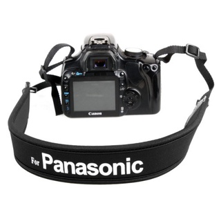 สายคล้องกล้อง แบบนิ่ม Neoprene รุ่น PANASONIC  (สายสีดำ/อักษรขาว)1379