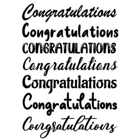 สติ๊กเกอร์ BALLOON CONGRATULATIONS - SIZE A4