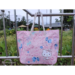 กระเป๋าใบใหญ่สายเชือกลายHellokitty