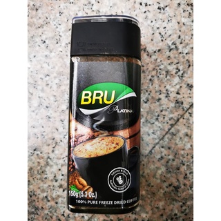 BRU PLATINA FREEZE DRIED COFFEE 150g. บรู พลาติน่า กาแฟ ฟรีซดราย 150กรัม.