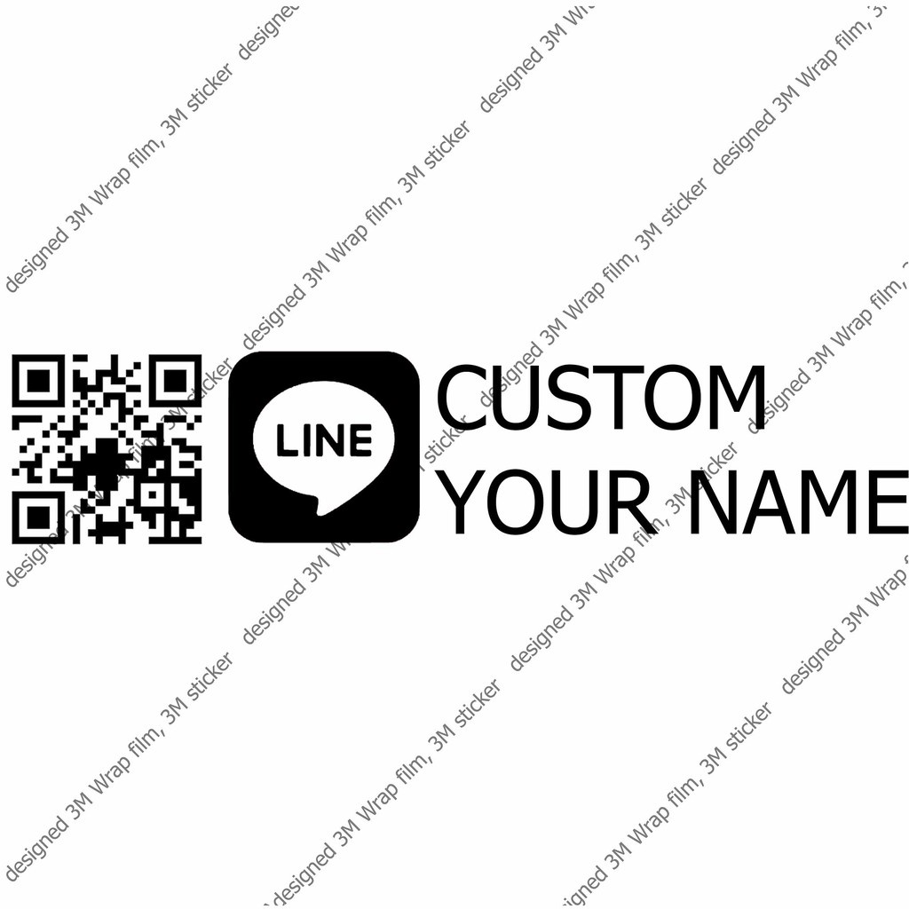 ไลน์ สติ๊กเกอร์ 3M ลอกออกไม่มีคราบกาว Line QR code with custom your name Removable 3M sticker