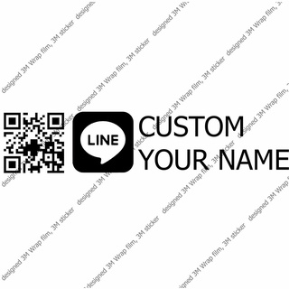 ไลน์ สติ๊กเกอร์ 3M ลอกออกไม่มีคราบกาว Line QR code with custom your name Removable 3M sticker