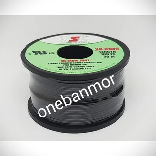 สายไฟ ขนาด AWG24 (0.25mm2) ความยาว 100 ฟุต สายไส้สีเงิน(ทองแดงชุบดีบุก)บัคกรีติดง่ายคุณภาพดี ออกใบกำกับภาษีได้ onebanmor